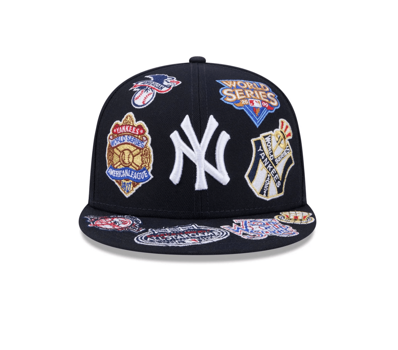 New Era 59Fifty New York Yankees All Over Logo Fitted from On Time Fashions – Fitted Caps & Snapbacks by New Era, Birmingham AL’s 1 fashion store and premier destination for streetwear, suits, kids fashion, and big & tall