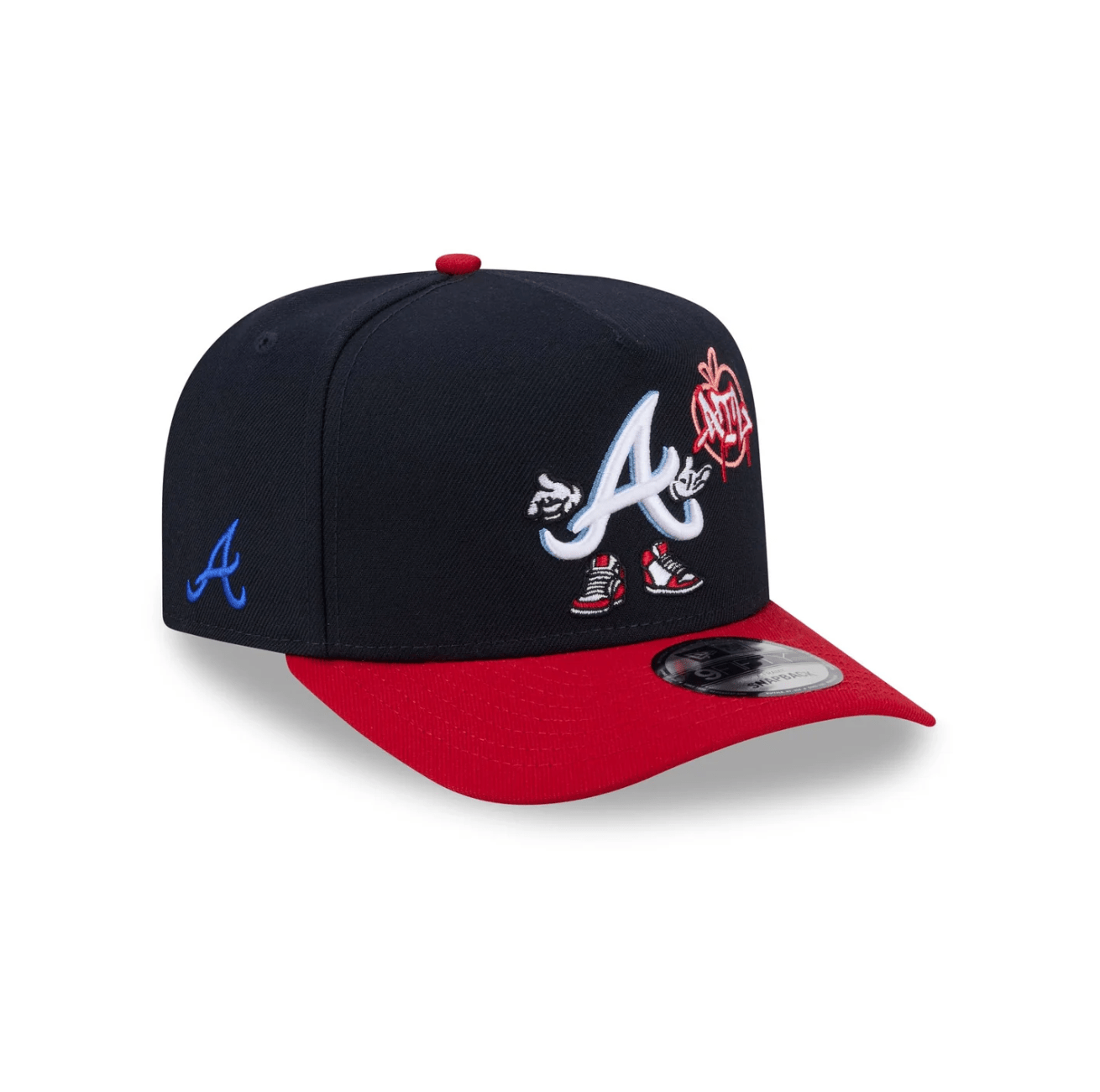New Era 9Fifty A-Frame Atlanta Braves Cartoon Snapback from On Time Fashions – Fitted Caps & Snapbacks by New Era, Birmingham AL’s 1 fashion store and premier destination for streetwear, suits, kids fashion, and big & tall