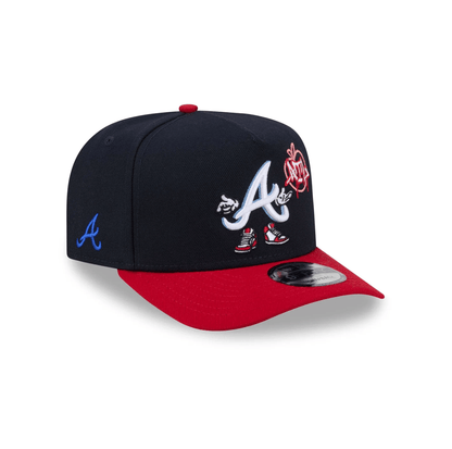 New Era 9Fifty A-Frame Atlanta Braves Cartoon Snapback from On Time Fashions – Fitted Caps & Snapbacks by New Era, Birmingham AL’s 1 fashion store and premier destination for streetwear, suits, kids fashion, and big & tall