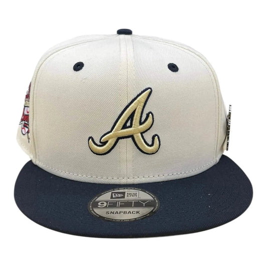 New Era 9Fifty Atlanta Braves Mascot Pin Snapback from On Time Fashions – Fitted Caps & Snapbacks by New Era, Birmingham AL’s 1 fashion store and premier destination for streetwear, suits, kids fashion, and big & tall