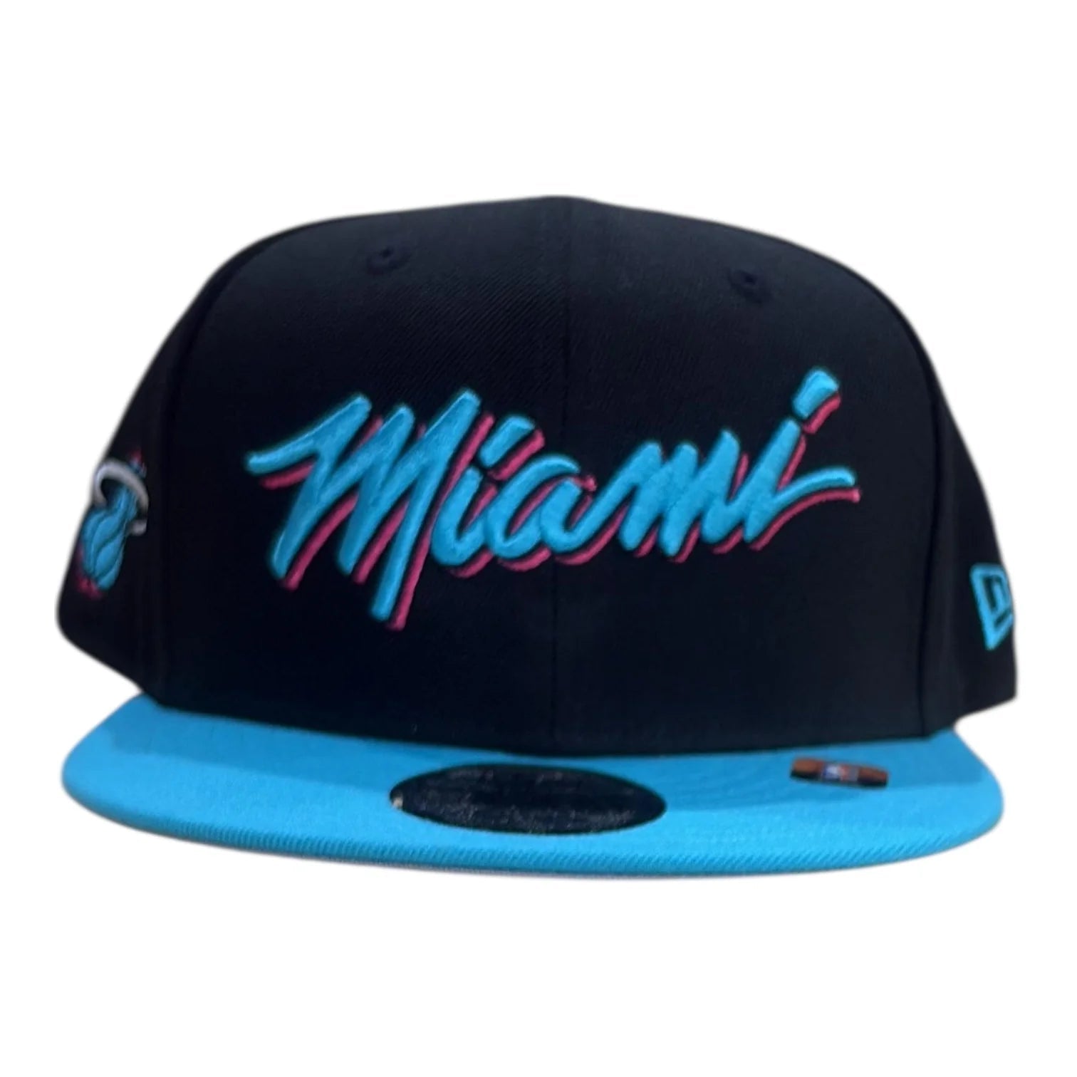 New Era 9Fifty NBA '25 City Edition Miami Heat Snapback from On Time Fashions – Fitted Caps & Snapbacks by New Era, Birmingham AL’s 1 fashion store and premier destination for streetwear, suits, kids fashion, and big & tall