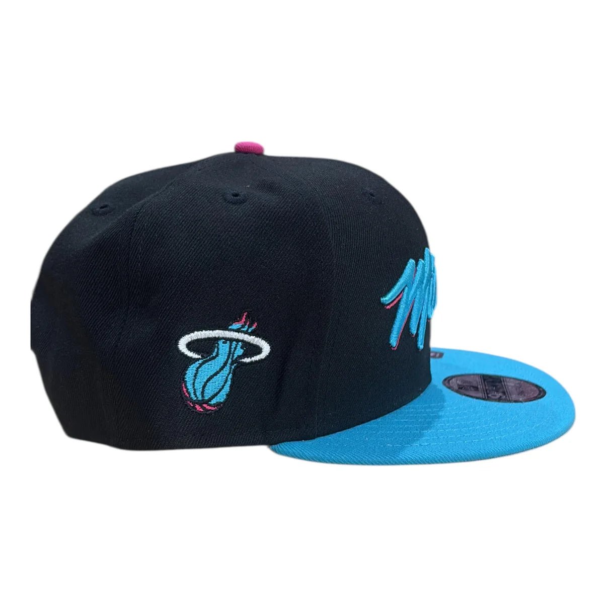 New Era 9Fifty NBA '25 City Edition Miami Heat Snapback from On Time Fashions – Fitted Caps & Snapbacks by New Era, Birmingham AL’s 1 fashion store and premier destination for streetwear, suits, kids fashion, and big & tall