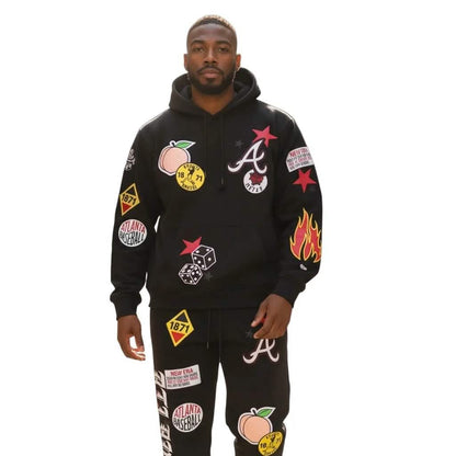 New Era Atlanta Braves UpThre Sweatsuit from On Time Fashions – Sweatsuit by New Era, Birmingham AL’s 1 fashion store and premier destination for streetwear, suits, kids fashion, and big & tall