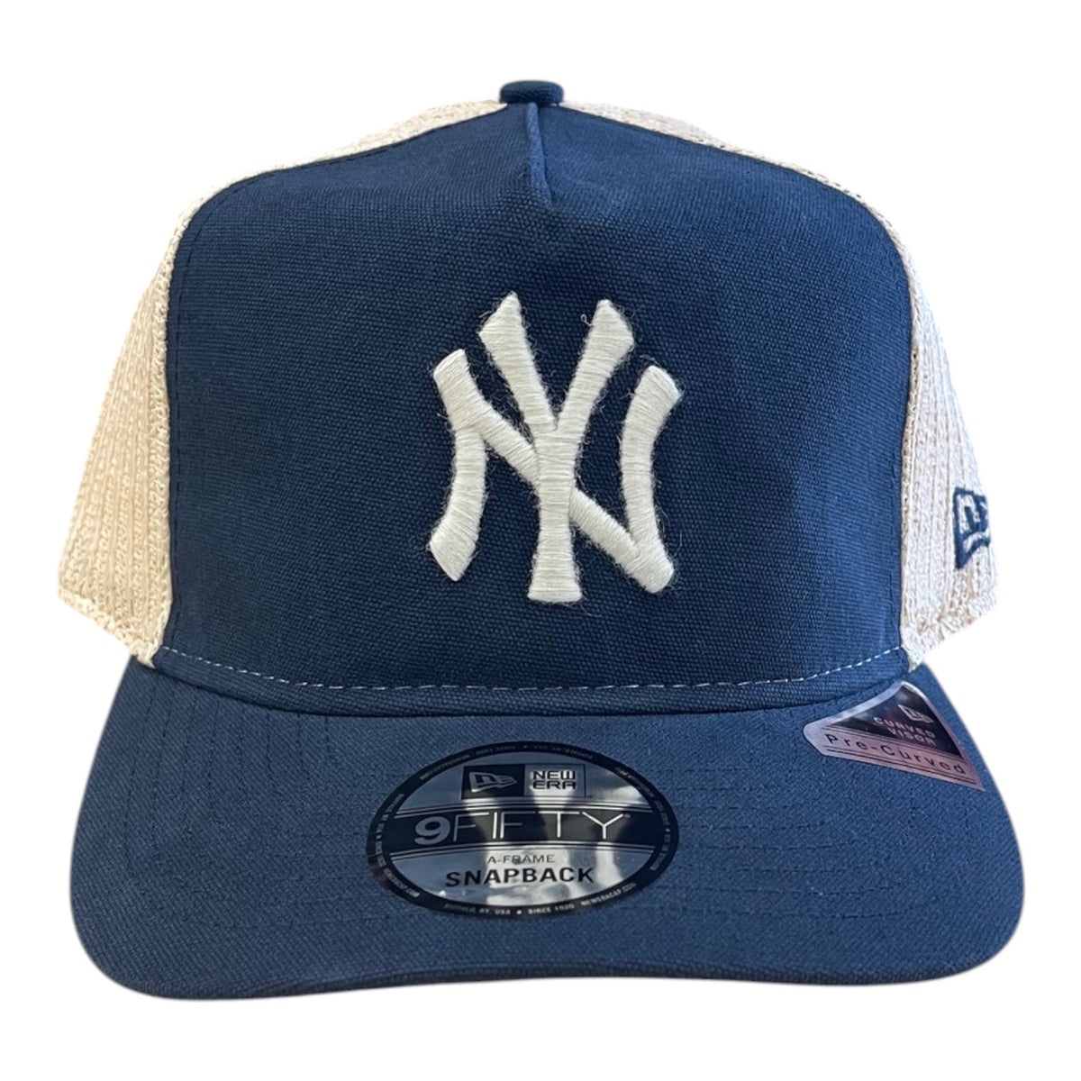 New Era 9Fifty New York Yankees Grained Snapback — Navy