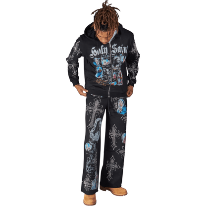 NME NYC Holy Saint Jogger Set from On Time Fashions – Streetwear Pants Set by Foreign Brands Inc, Birmingham AL’s 1 fashion store and premier destination for streetwear, suits, kids fashion, and big & tall
