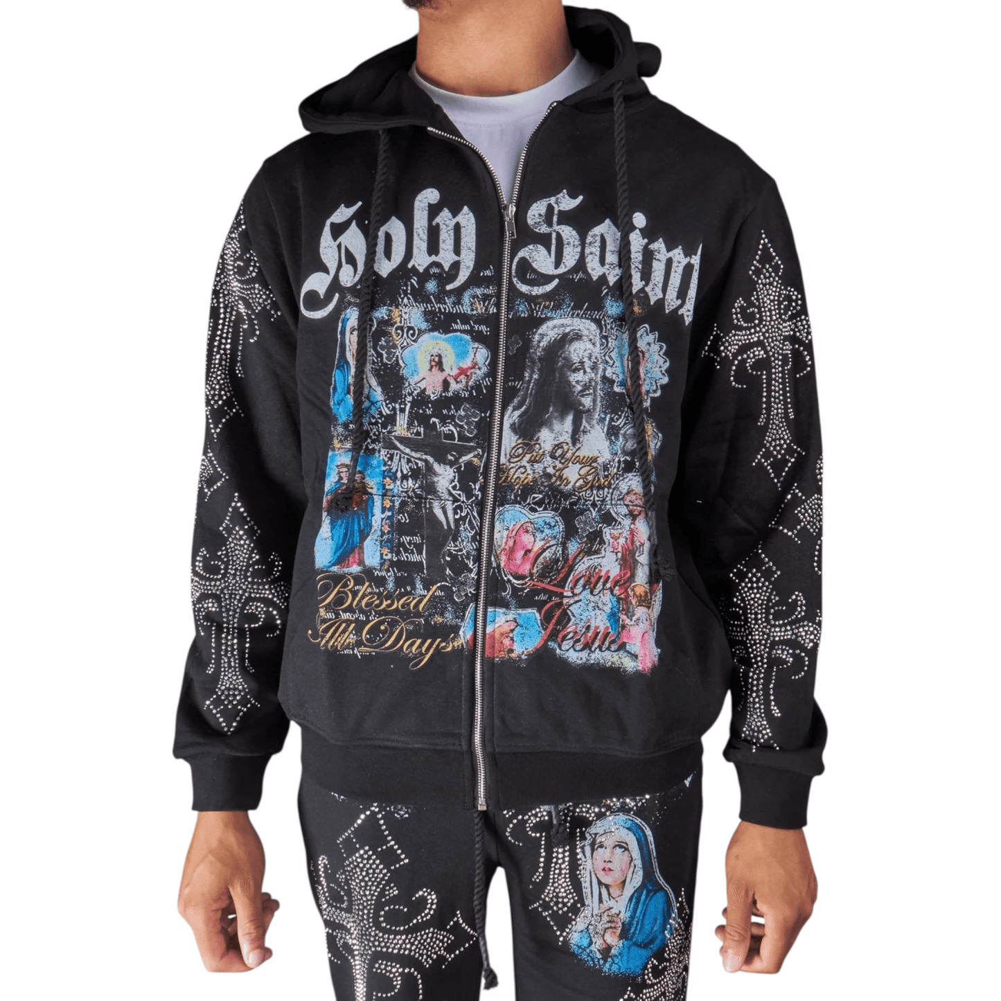 NME NYC Holy Saint Jogger Set from On Time Fashions – Streetwear Pants Set by Foreign Brands Inc, Birmingham AL’s 1 fashion store and premier destination for streetwear, suits, kids fashion, and big & tall