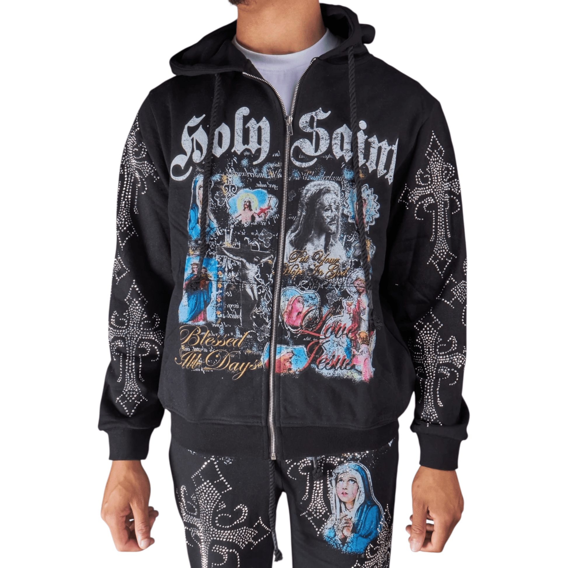 NME NYC Holy Saint Jogger Set from On Time Fashions – Streetwear Pants Set by Foreign Brands Inc, Birmingham AL’s 1 fashion store and premier destination for streetwear, suits, kids fashion, and big & tall