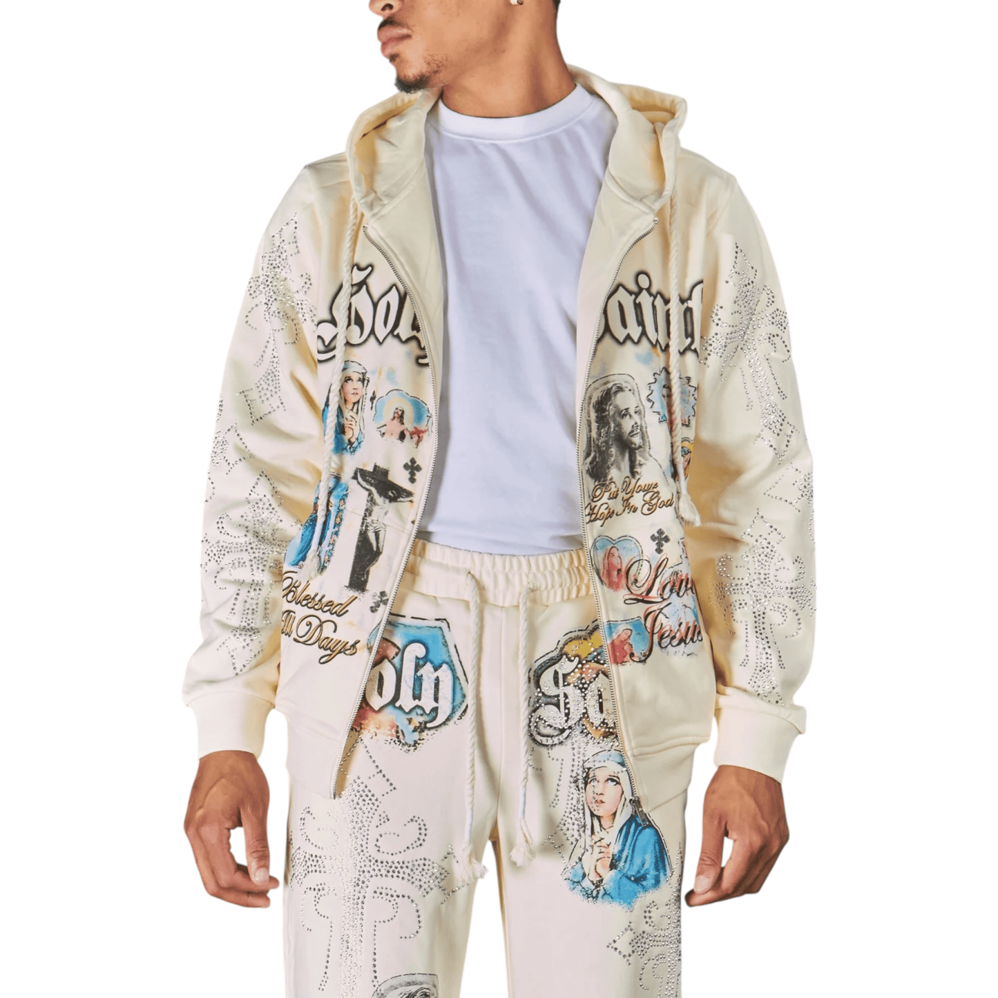 NME NYC Holy Saint Jogger Set from On Time Fashions – Streetwear Pants Set by Foreign Brands Inc, Birmingham AL’s 1 fashion store and premier destination for streetwear, suits, kids fashion, and big & tall