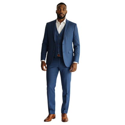 Noah John DK-02 3-piece slim-fit suit in Indigo