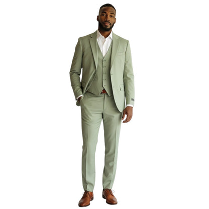 Noah John DK-02 3-piece slim-fit suit in Sage