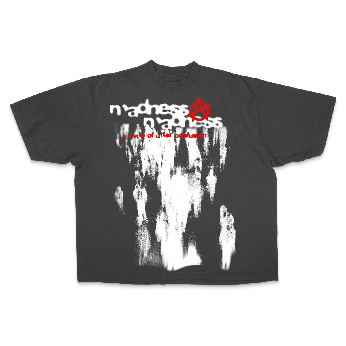 Works of Madness Corrupt Madness drop shoulder T-shirt in Grey