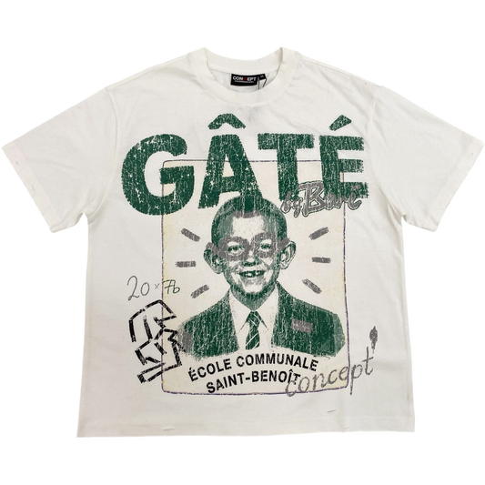 Concept LA Gate Tee in White front view