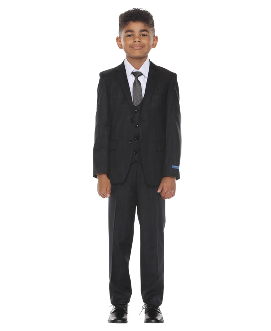 Perry Ellis Boy's 5pc Windowpane Suit by Perry Ellis