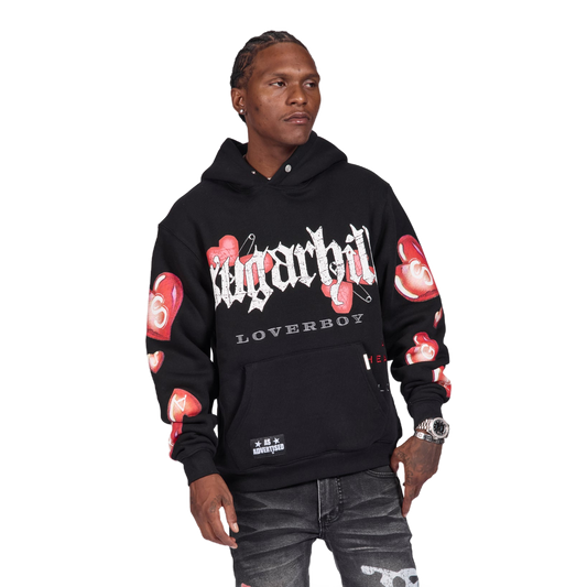 Sugarhill Loverboy Hoodie - Black, front on model