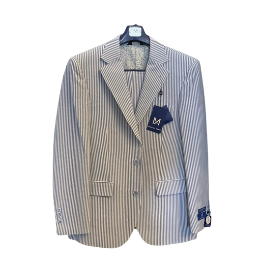 Michael Adams Seersucker Modern Fit Suit – 3412 by Michael Adams
