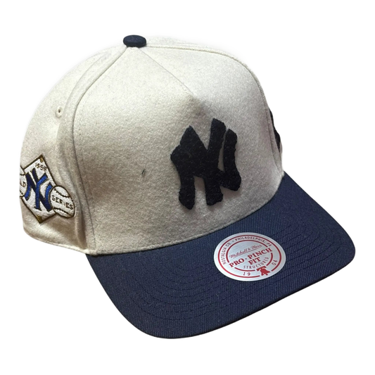 Mitchell & Ness New York Yankees Cream Team Pro Snapback by Mitchell & Ness