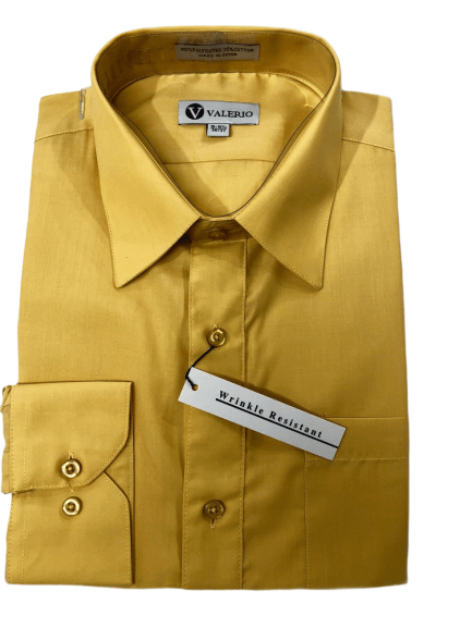 Valerio Modern Fit Dress Shirt – Gold by Valerio