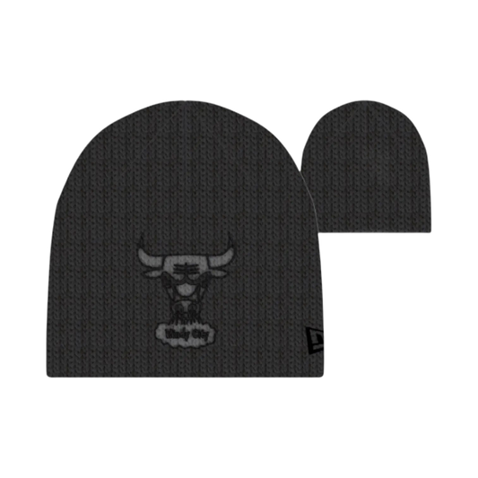 New Era Chicago Bulls Windy City Black Knit Beanie by New Era