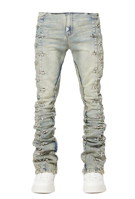 Guapi Vintage Blue Aviation Clasp Denim by GUAPI