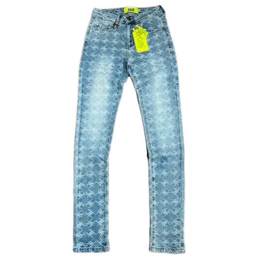 Pain Lab Laser Distressed Skinny Denim from On Time Fashions â€“ by On Time Fashions Birmingham, Birmingham ALâ€™s 1 fashion store and premier destination for streetwear, suits, kids fashion, and big & tall