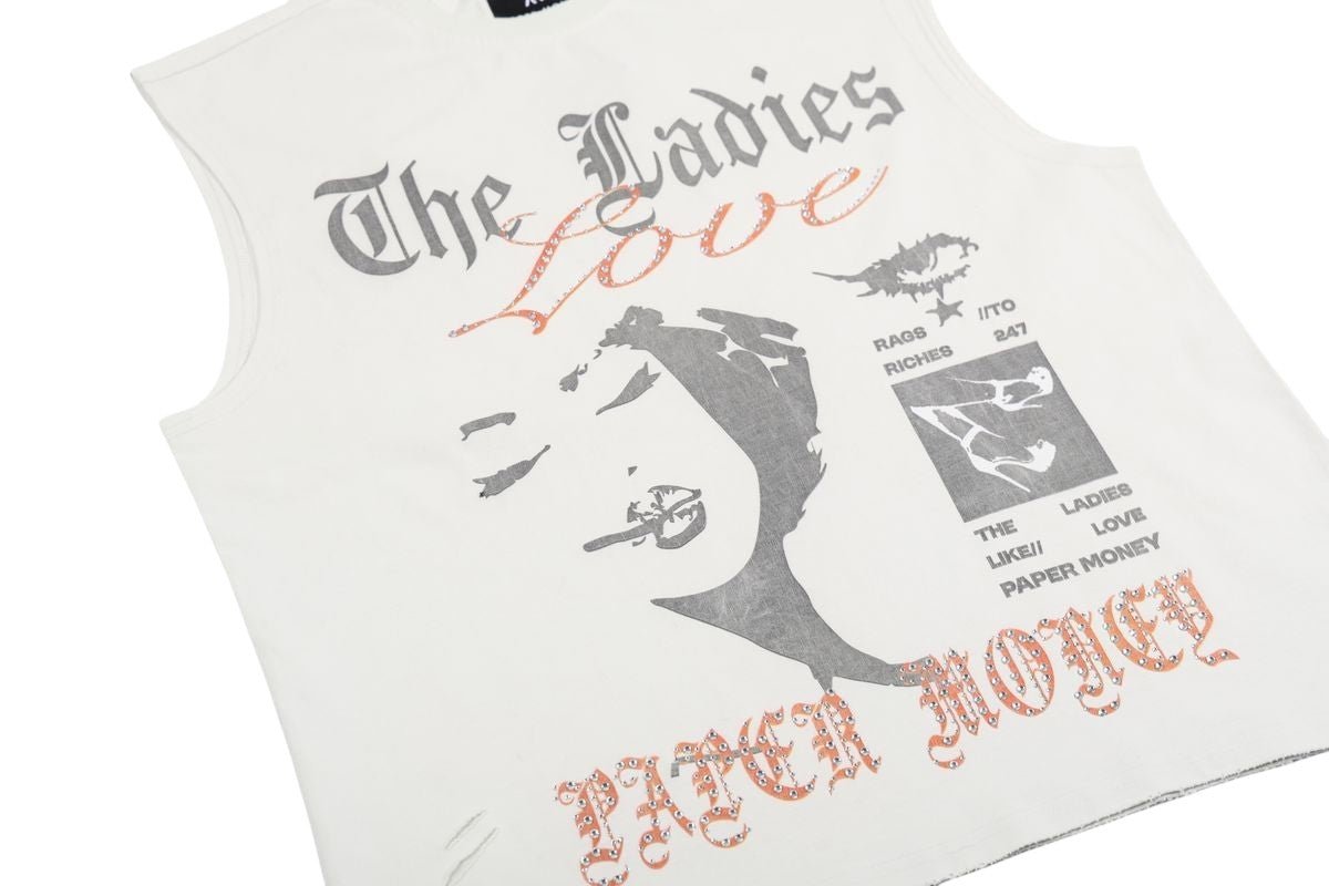 Paper Money "Ladies" Cutoff from On Time Fashions – T-shirt by Paper Money, Birmingham AL’s 1 fashion store and premier destination for streetwear, suits, kids fashion, and big & tall
