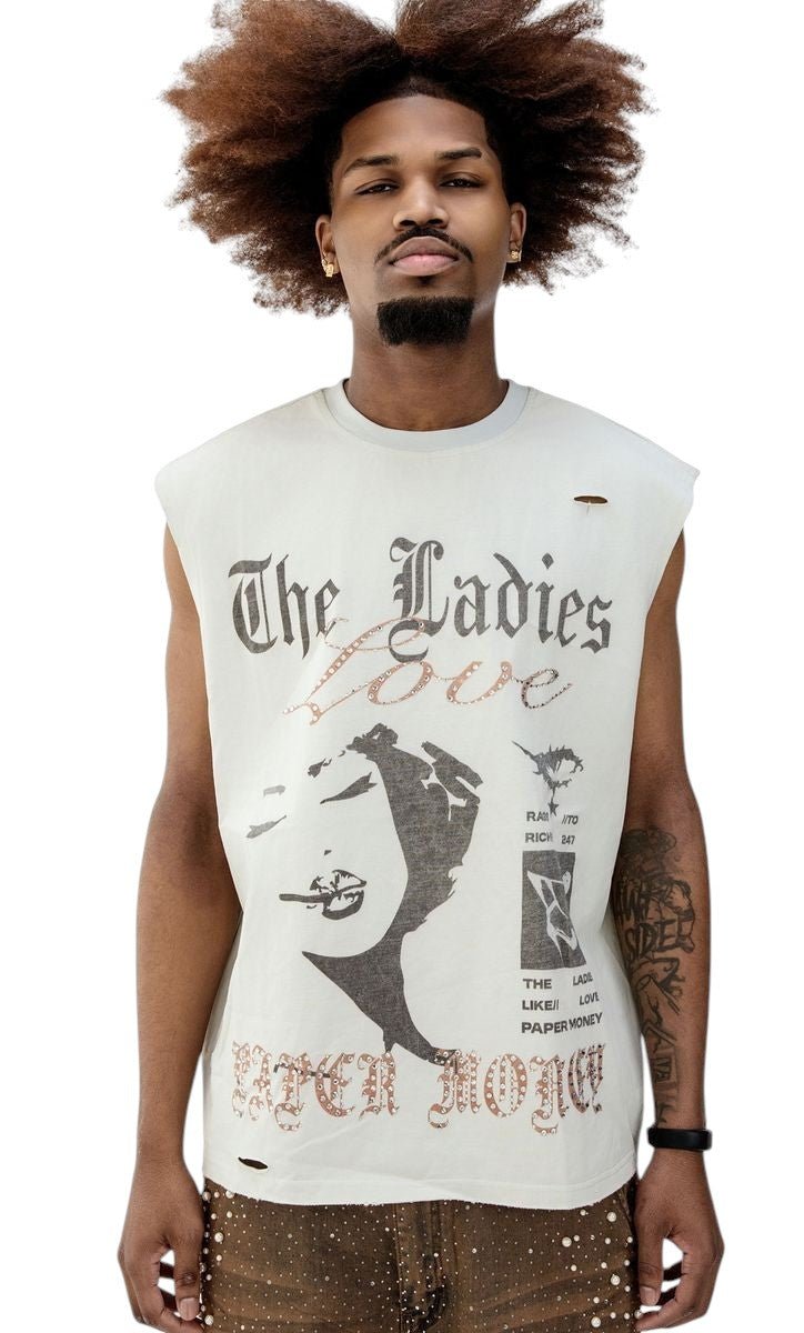 Paper Money "Ladies" Cutoff from On Time Fashions – T-shirt by Paper Money, Birmingham AL’s 1 fashion store and premier destination for streetwear, suits, kids fashion, and big & tall