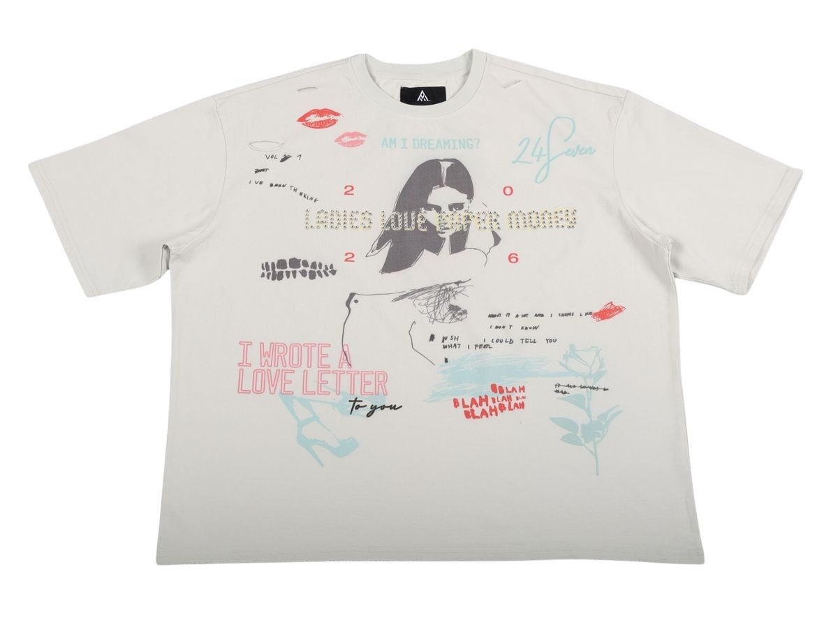 Paper Money Love Letter Tee from On Time Fashions – T-shirt by Paper Money, Birmingham AL’s 1 fashion store and premier destination for streetwear, suits, kids fashion, and big & tall