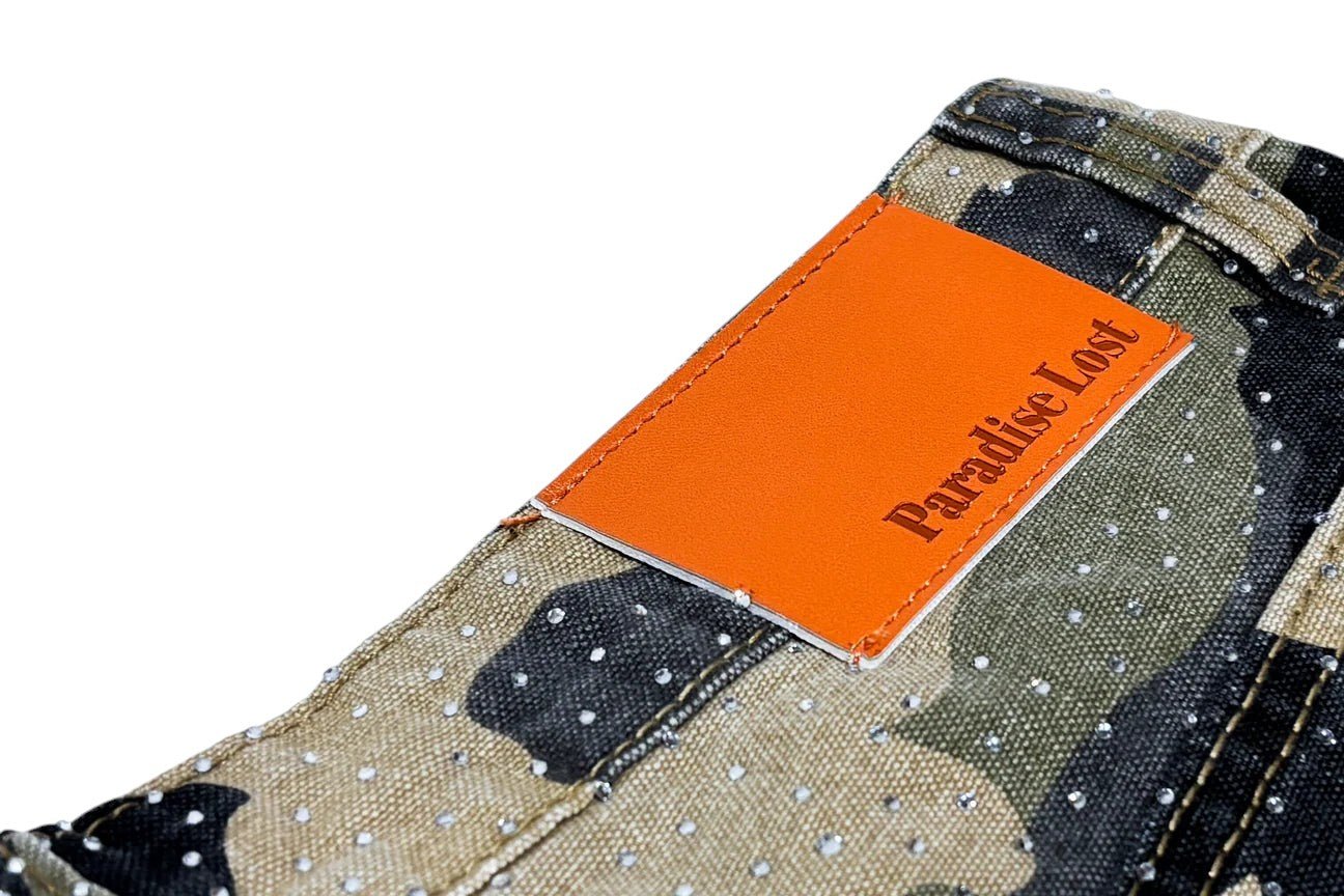 Paradise Lost Camo Diamond Jorts from On Time Fashions – Shorts by Paradise Lost, Birmingham AL’s 1 fashion store and premier destination for streetwear, suits, kids fashion, and big & tall