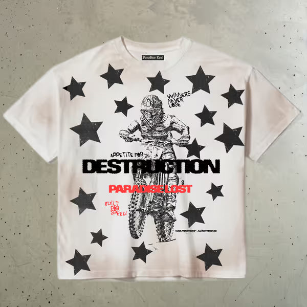 Paradise Lost Bike Life Tee - Natural - front view