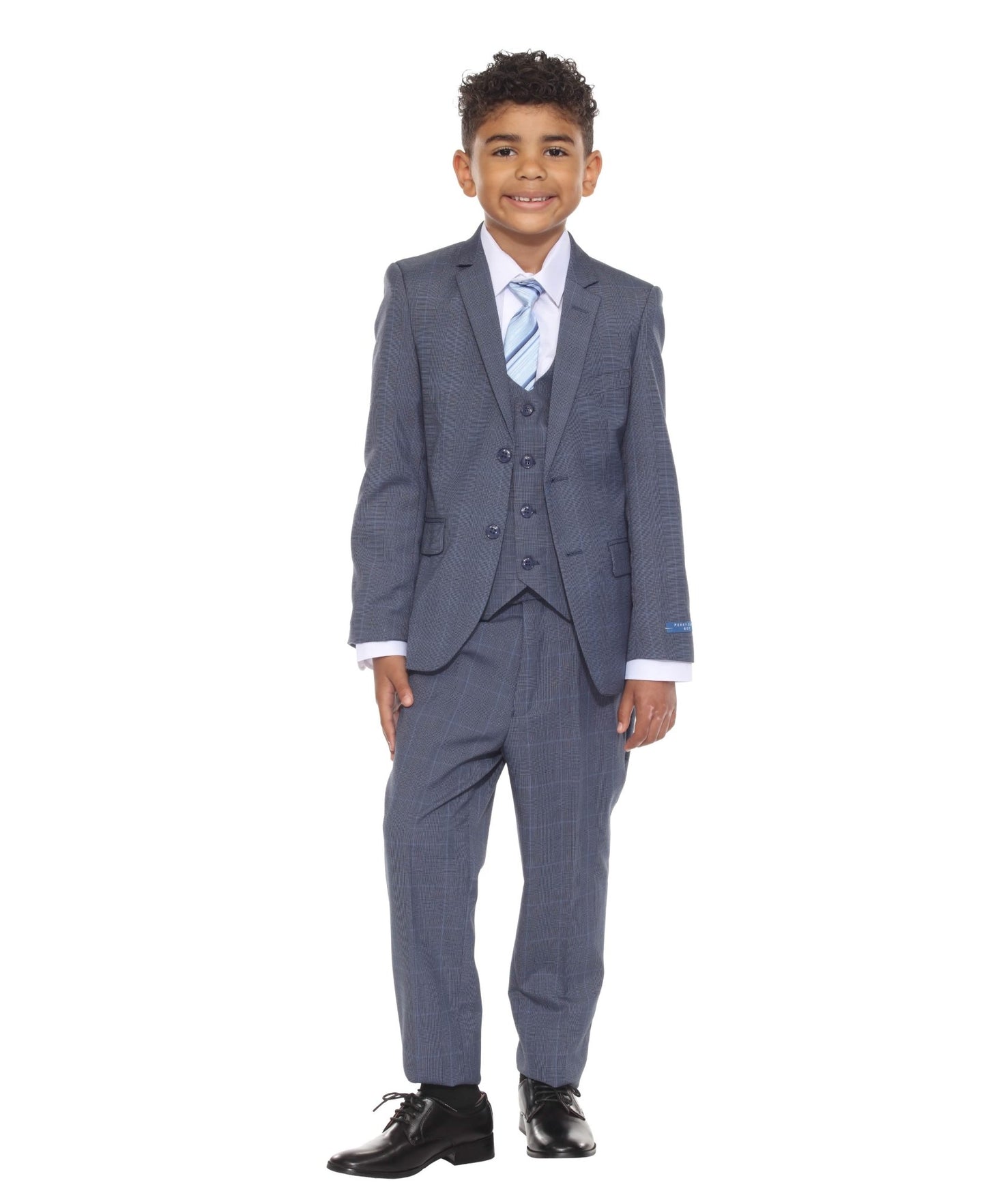 Perry Ellis Boy's 5pc Glenplaid Suit from On Time Fashions – Boys-Suits by Perry Ellis, Birmingham AL’s 1 fashion store and premier destination for streetwear, suits, kids fashion, and big & tall