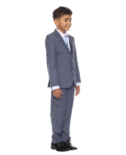 Perry Ellis Boy's 5pc Glenplaid Suit from On Time Fashions – Boys-Suits by Perry Ellis, Birmingham AL’s 1 fashion store and premier destination for streetwear, suits, kids fashion, and big & tall