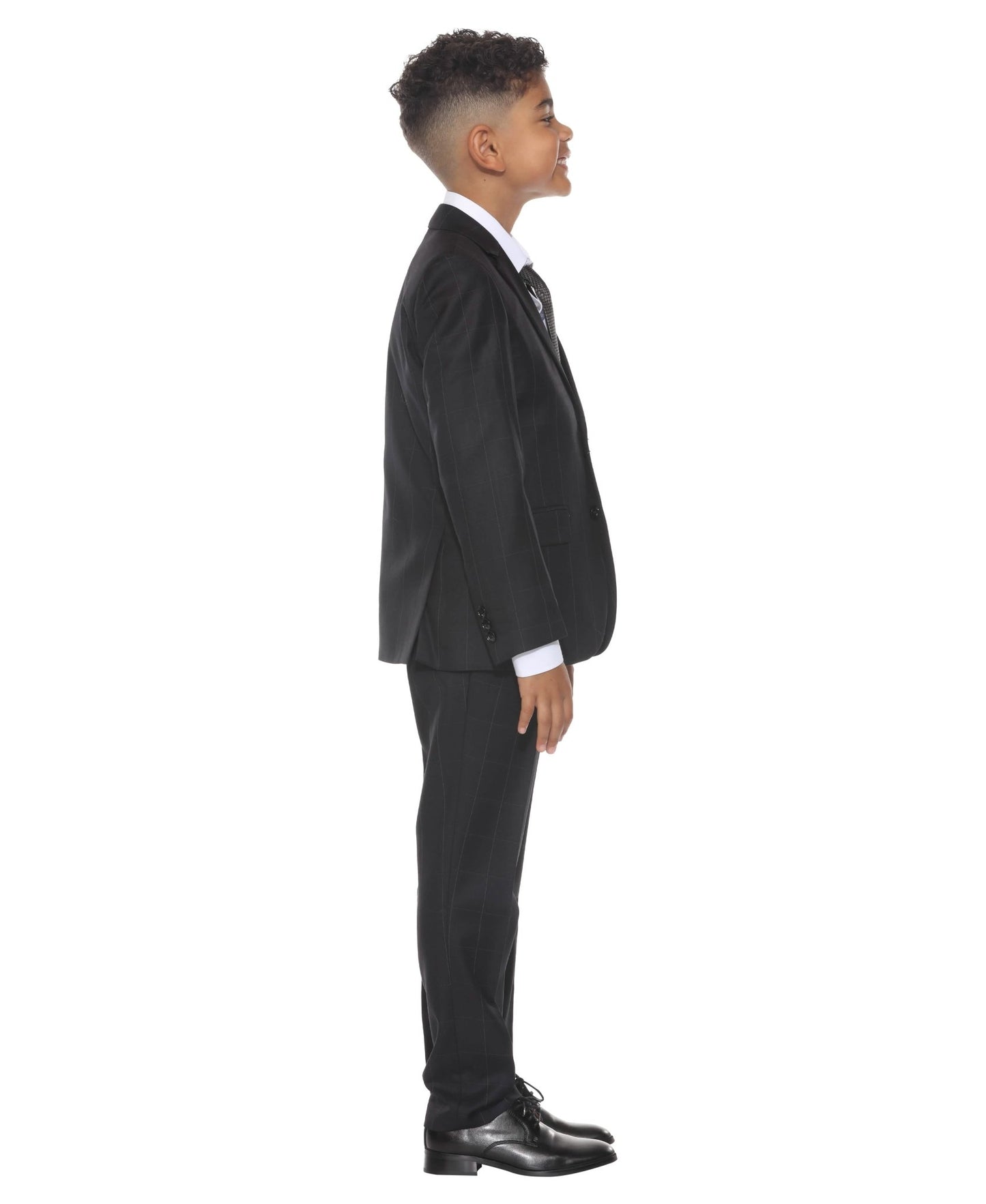 Perry Ellis Boy's 5pc Windowpane Suit from On Time Fashions – Boys-Suits by Perry Ellis, Birmingham AL’s 1 fashion store and premier destination for streetwear, suits, kids fashion, and big & tall