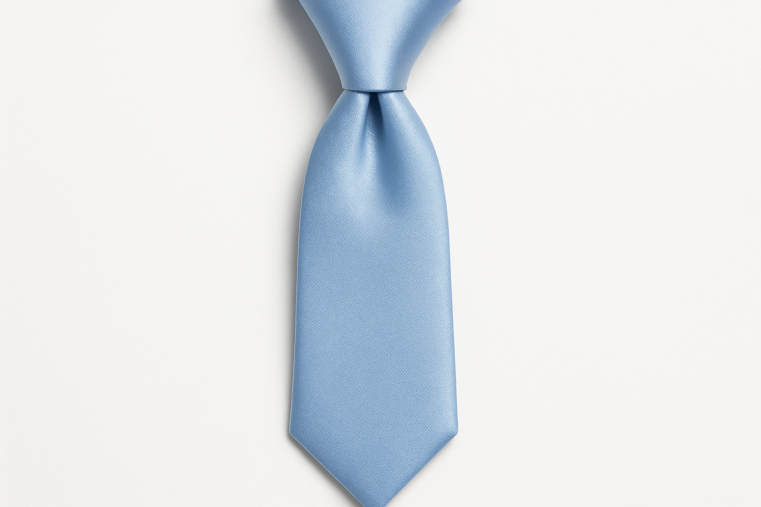 powder blue solid neck tie 