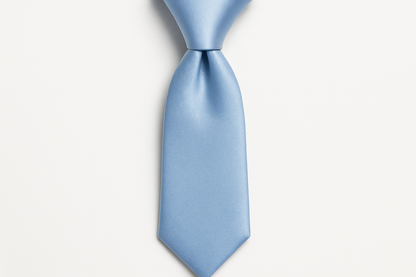 powder blue solid neck tie 