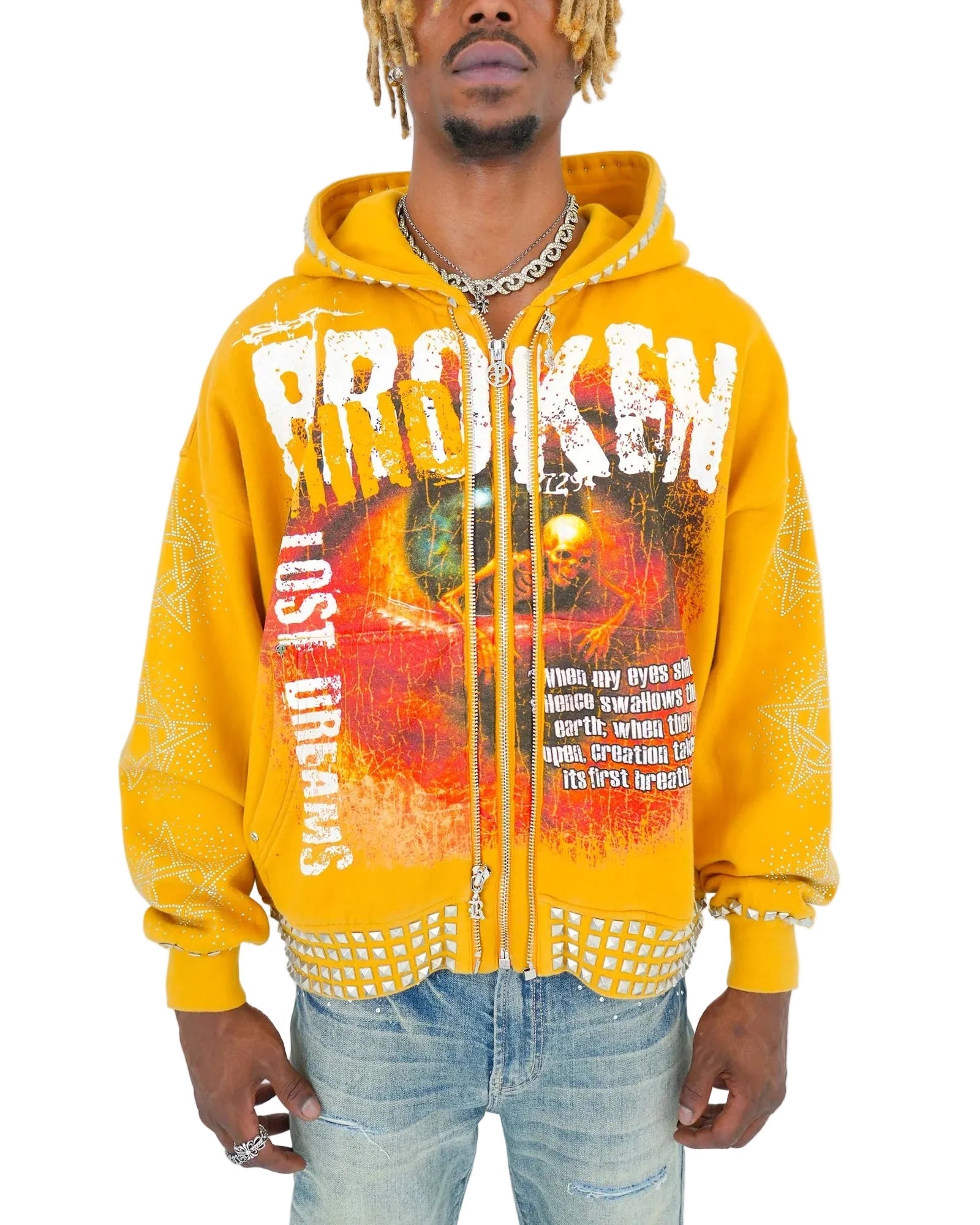 Preme Broken Mind Zip Hoodie from On Time Fashions – Hoodie by Preme, Birmingham AL’s 1 fashion store and premier destination for streetwear, suits, kids fashion, and big & tall