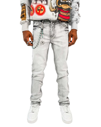 Preme Skinny Washed Denim from On Time Fashions – jeans by Preme, Birmingham AL’s 1 fashion store and premier destination for streetwear, suits, kids fashion, and big & tall