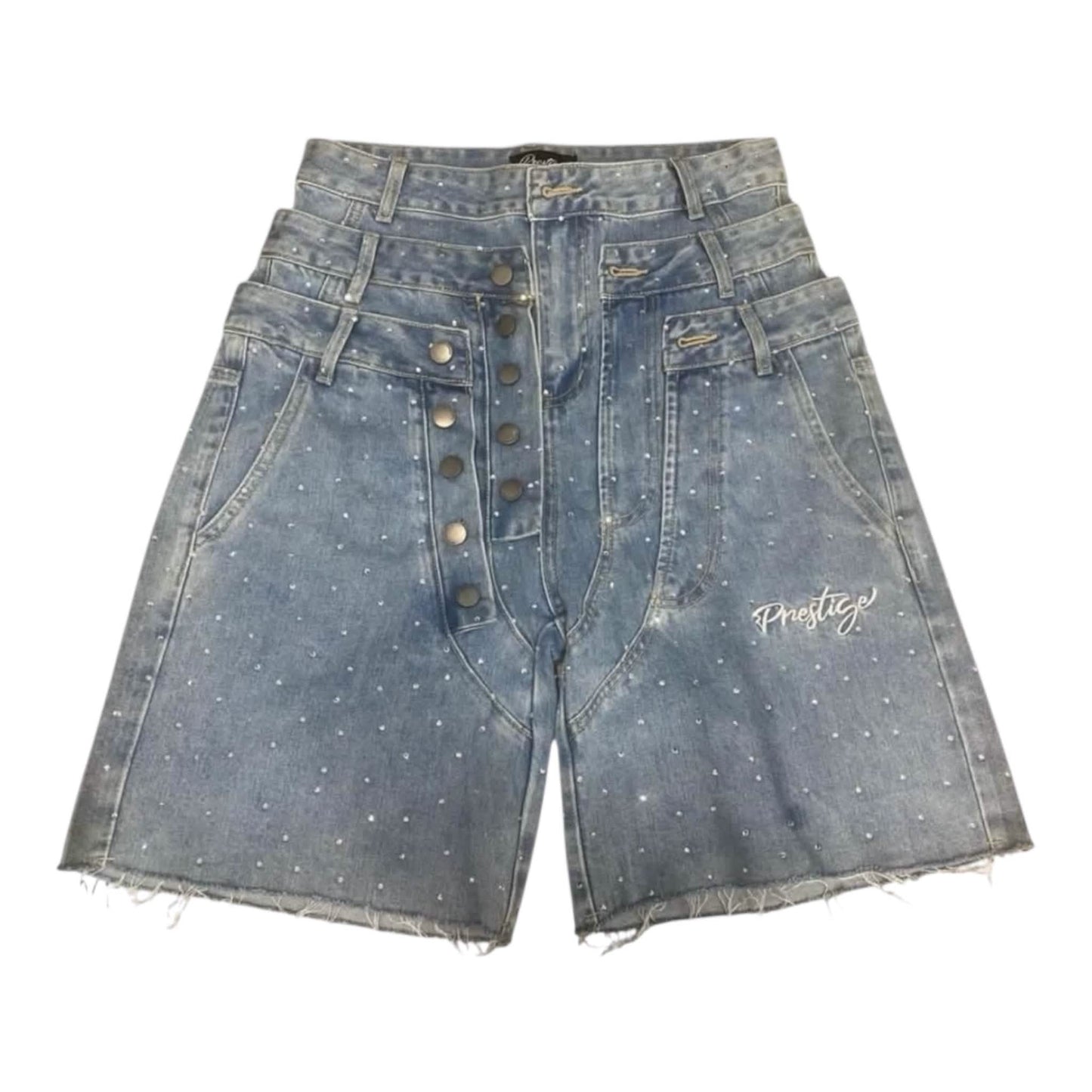Prestige Triple Waisted Jorts from On Time Fashions – Shorts by Prestige, Birmingham AL’s 1 fashion store and premier destination for streetwear, suits, kids fashion, and big & tall