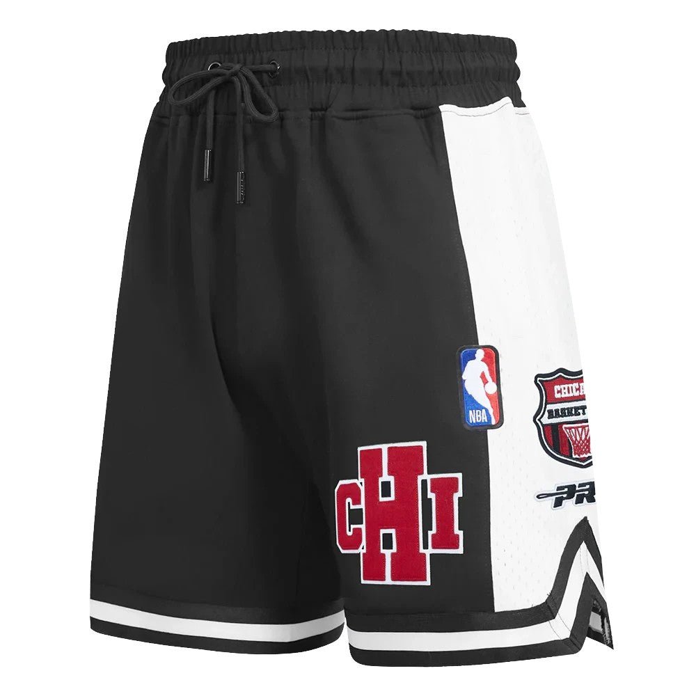 Pro Standard Chicago Bulls Letterman Pro Shorts from On Time Fashions – shorts by Pro Standard, Birmingham AL’s 1 fashion store and premier destination for streetwear, suits, kids fashion, and big & tall
