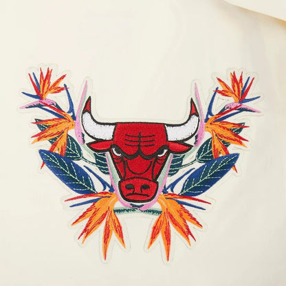 Pro Standard Chicago Bulls Paradise Button Down Camp Shirt from On Time Fashions – Streetwear Button Up by Pro Standard, Birmingham AL’s 1 fashion store and premier destination for streetwear, suits, kids fashion, and big & tall