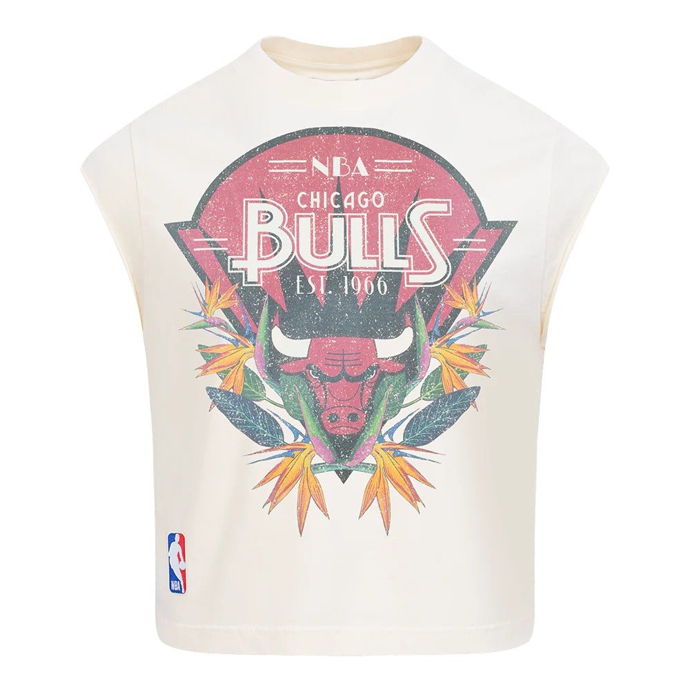 Pro Standard Chicago Bulls Paradise Cut Off Shirt from On Time Fashions – tee by Pro Standard, Birmingham AL’s 1 fashion store and premier destination for streetwear, suits, kids fashion, and big & tall