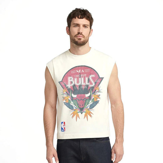 Pro Standard Chicago Bulls Paradise Cut Off Shirt from On Time Fashions – tee by Pro Standard, Birmingham AL’s 1 fashion store and premier destination for streetwear, suits, kids fashion, and big & tall