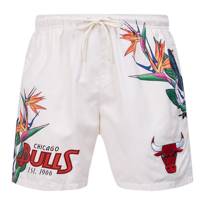 Pro Standard Chicago Bulls Paradise Woven Shorts from On Time Fashions – Shorts by Pro Standard, Birmingham AL’s 1 fashion store and premier destination for streetwear, suits, kids fashion, and big & tall