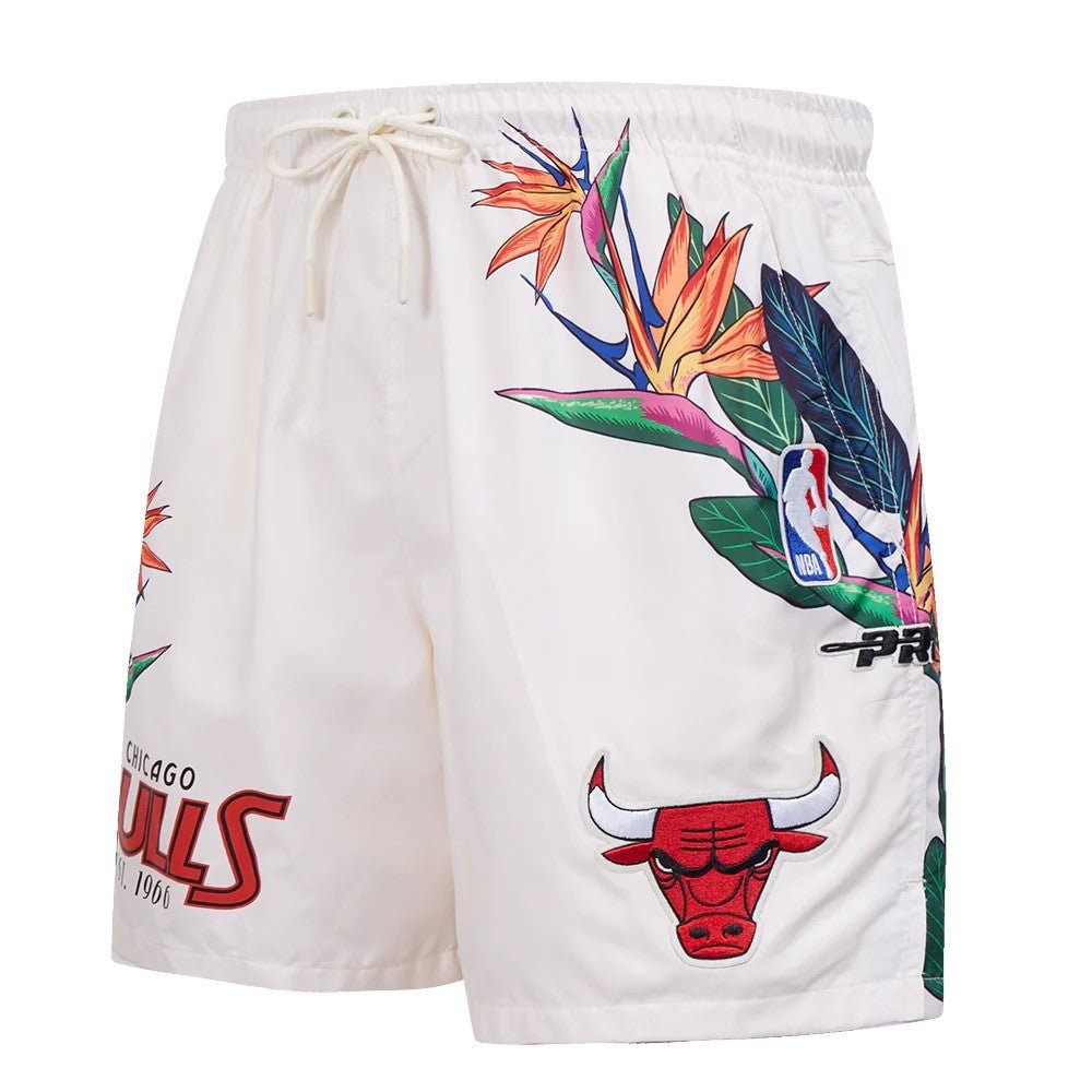 Pro Standard Chicago Bulls Paradise Woven Shorts from On Time Fashions – Shorts by Pro Standard, Birmingham AL’s 1 fashion store and premier destination for streetwear, suits, kids fashion, and big & tall
