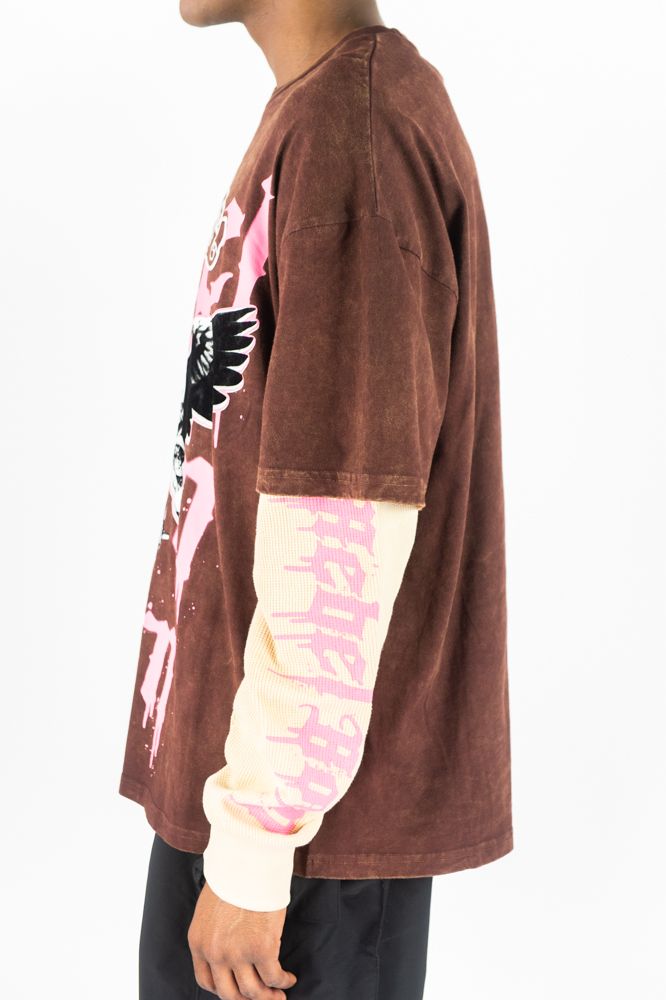 Rebel Minds Paradise Angel Layered Tee from On Time Fashions – tee by Rebel Minds, Birmingham AL’s 1 fashion store and premier destination for streetwear, suits, kids fashion, and big & tall