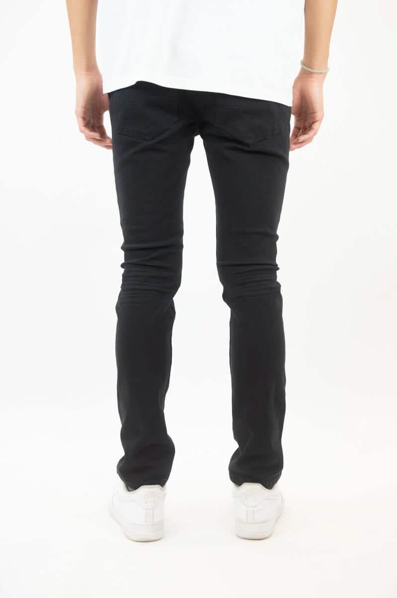 Rebel Minds Ripped and Repaired Twill Slim Jeans from On Time Fashions – Jeans by Rebel Minds, Birmingham AL’s 1 fashion store and premier destination for streetwear, suits, kids fashion, and big & tall