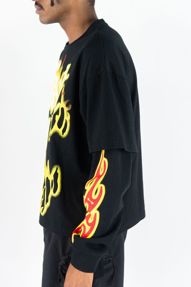 Rebel Minds Trust No One Layered Tee from On Time Fashions – tee by Rebel Minds, Birmingham AL’s 1 fashion store and premier destination for streetwear, suits, kids fashion, and big & tall