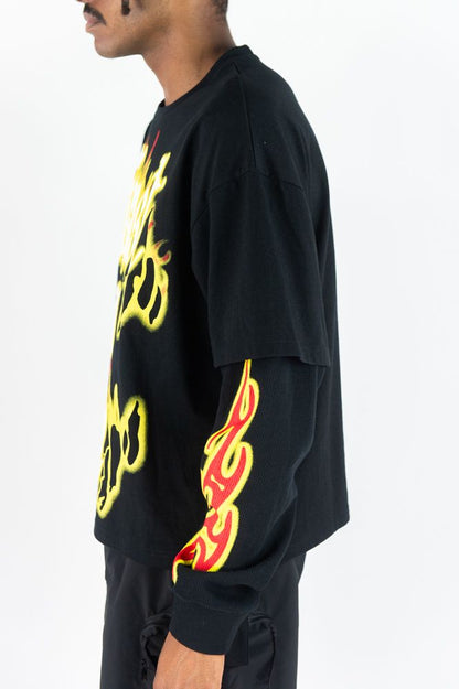 Rebel Minds Trust No One Layered Tee from On Time Fashions – tee by Rebel Minds, Birmingham AL’s 1 fashion store and premier destination for streetwear, suits, kids fashion, and big & tall
