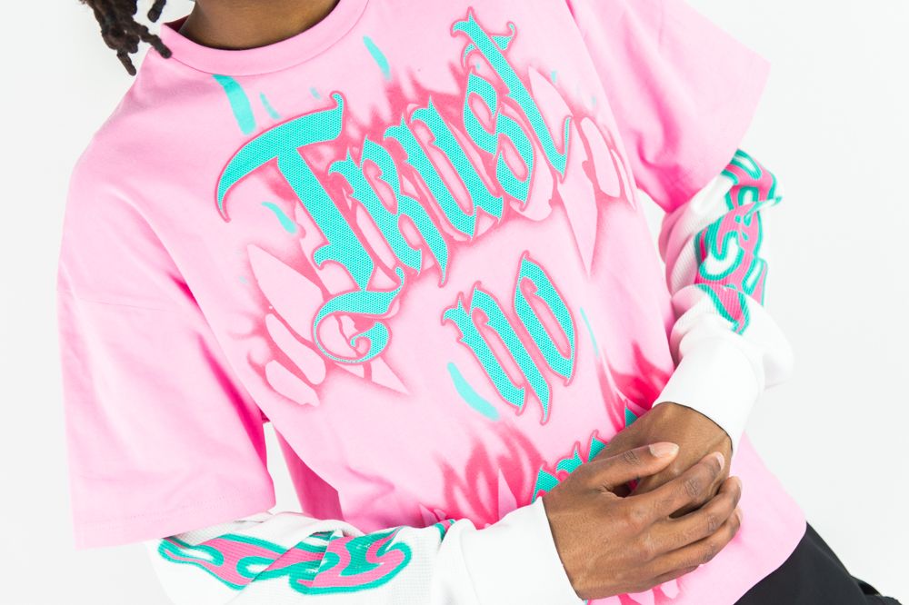 Rebel Minds Trust No One Layered Tee from On Time Fashions – tee by Rebel Minds, Birmingham AL’s 1 fashion store and premier destination for streetwear, suits, kids fashion, and big & tall