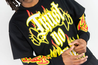 Rebel Minds Trust No One Layered Tee from On Time Fashions – tee by Rebel Minds, Birmingham AL’s 1 fashion store and premier destination for streetwear, suits, kids fashion, and big & tall