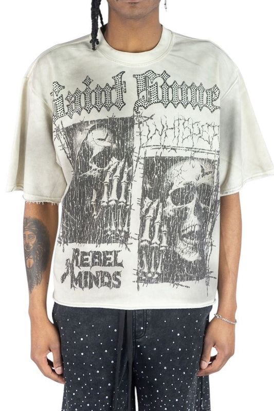 Rebel Minds Whispers Crop Tee from On Time Fashions – T-shirt by Rebel Minds, Birmingham AL’s 1 fashion store and premier destination for streetwear, suits, kids fashion, and big & tall